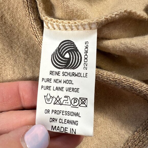 Geiger Collections Austria Wool Womens 40 Tan Cardigan Jacket Sweater Buttons - Picture 8 of 10